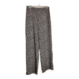 Coldwater Creek Black & Tan, back elastic waist, side zipper, wide leg pants 4